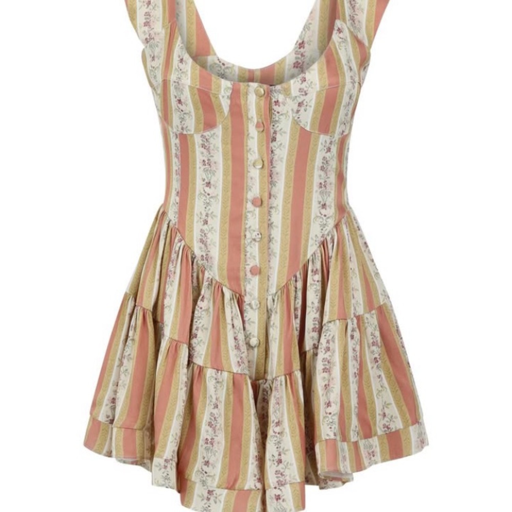Vanessa Mooney Elisabeth Romper Victorian Stripe